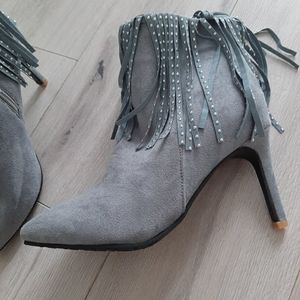 Fringe booties